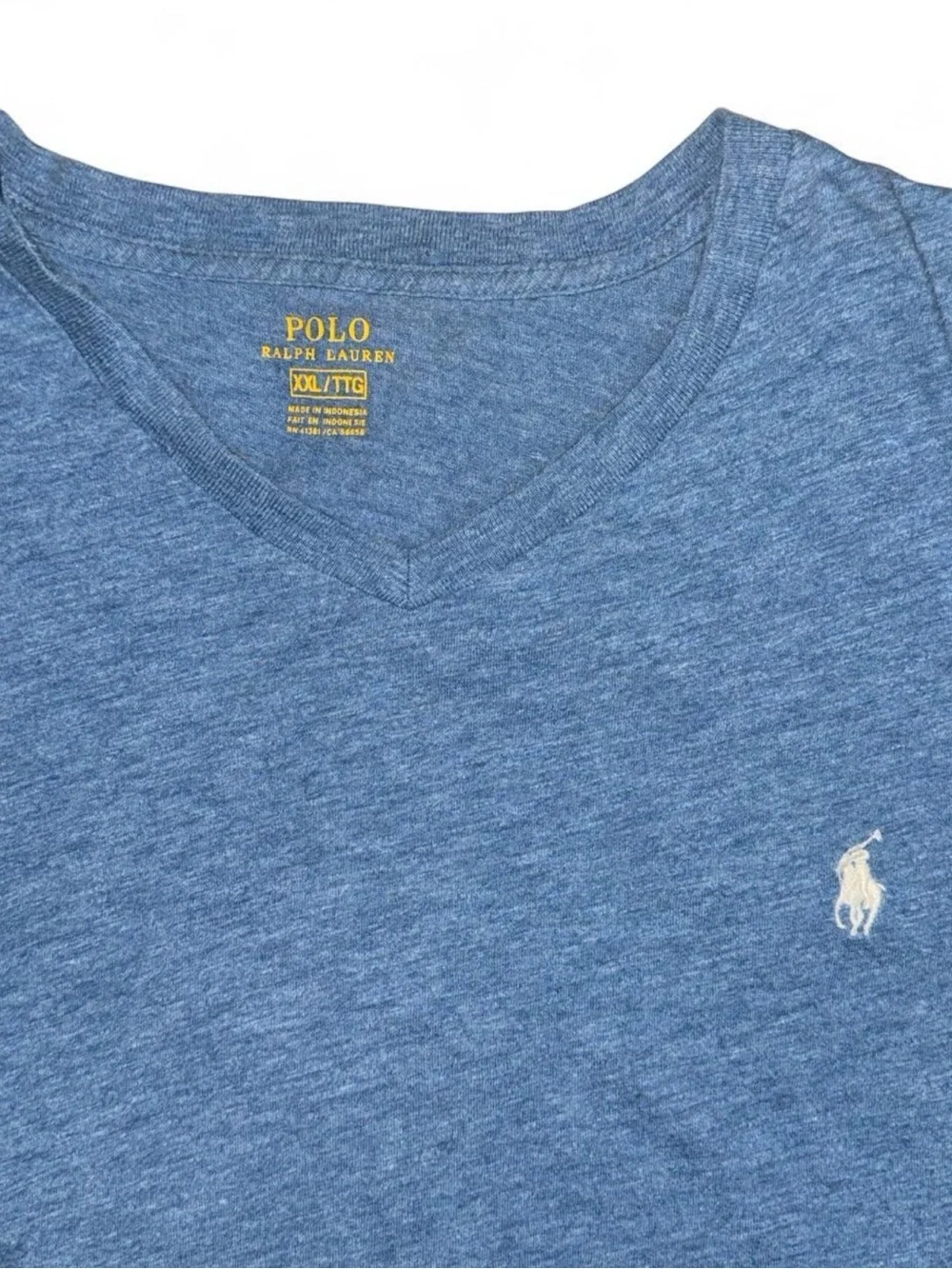 Polo by Ralph Lauren Men's Navy Heather V-Neck Tee